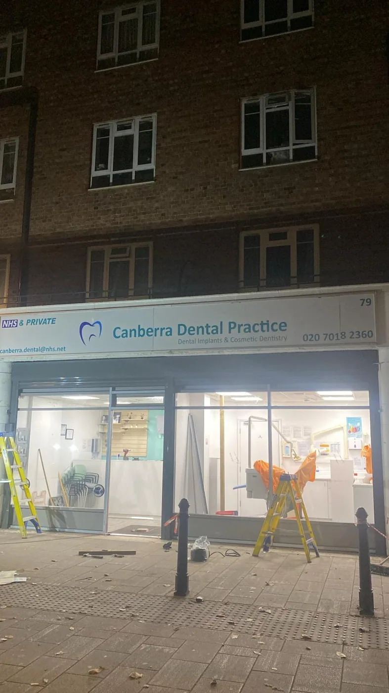Completed commercial shopfront installation by Shutter and Shopfront UK